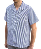 FLEIRO kurzarm Fleischerjacke ARNO blau weiß...