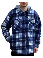 karierte Holzfällerjacke mit Steppfutter und Kapuze
