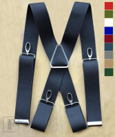 FLEIRO Hosenträger mit Metall Karabinerhaken XMK-12