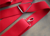 FLEIRO Hosenträger mit Metall Karabinerhaken XMK-12 schwarz 140 cm