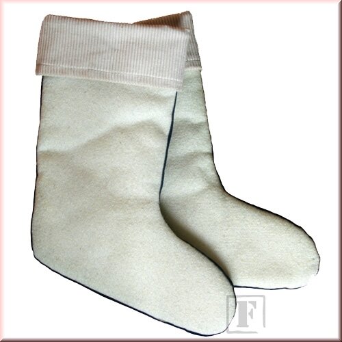 Stiefeleinsatz mit Cordstulpe Lammwolle