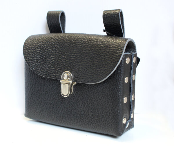 ARNO Leder Nageltasche genietet, einfach mit Klappe