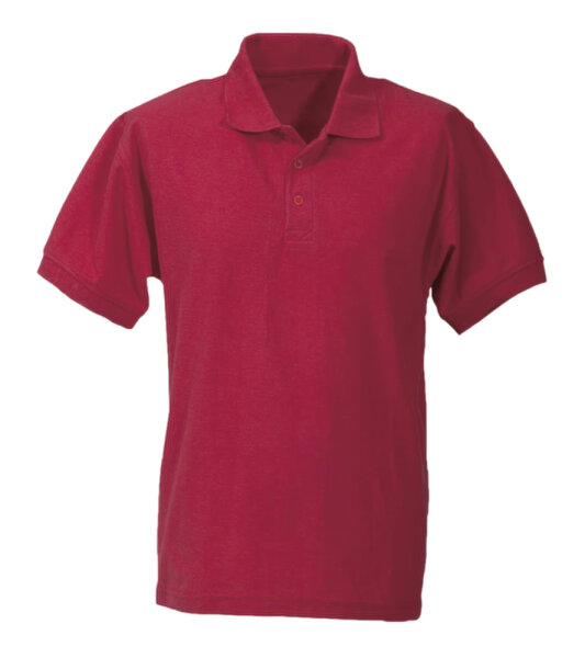 Poloshirt 60°C waschbar unisex bordeaux/M