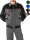 Herren Arbeitsjacke Bundjacke HIGHLINE grün/schwarz/rot 51 B